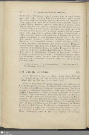 285. 1172, Juli 21. Altenburg