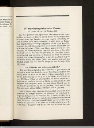 IV. Der Stellungskrieg an der Somme