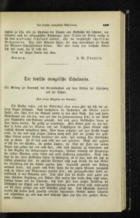 ¬Der¬ deutsche evangelische Schulverein : ein Beitrag zur Kenntniß des Vereinswesens auf dem Gebiete der Erziehung und der Schule