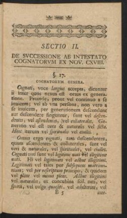 Sectio II. De Successione Ab Intestato Cognatorum Ex Nov. CXVIII.