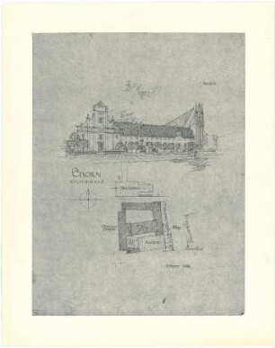 Döllgast, Hans; Thorn (Torun, Polen); Kultur-Haus - Lageplan; Perspektive