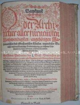 Illustriertes Lehrbuch über die mathematischen und mechanischen Künste zum Verständnis des Vitruv