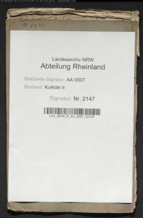 Appellationen vom Gericht zu Zons an das Hohe weltliche Gericht