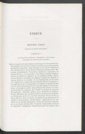 Índice - Segunda parte