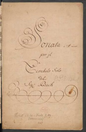 Sonaten; cemb; a-Moll; H 61; Wq 65/25