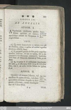 Locus IV. De Angelis.
