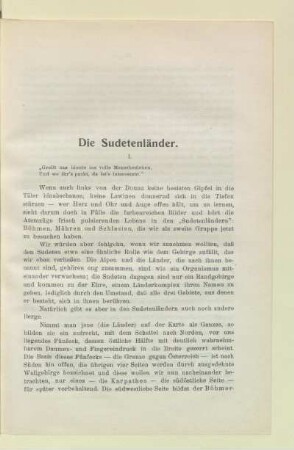 Die Sudetenländer