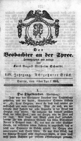 18. Stück, 30. April 1855