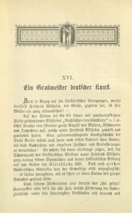 XVI. Ein Großmeister deutscher Kunst