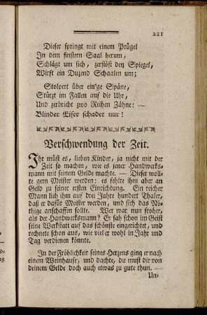 Verschwendung der Zeit