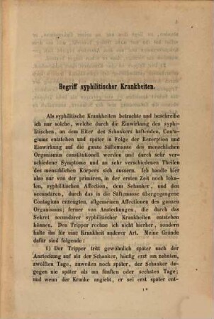 Ueber die syphilitischen Krankheiten