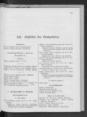 XII. Behörden des Landgebietes.