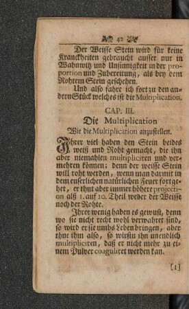 Cap. III. Die Multiplication