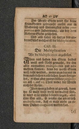 Cap. III. Die Multiplication
