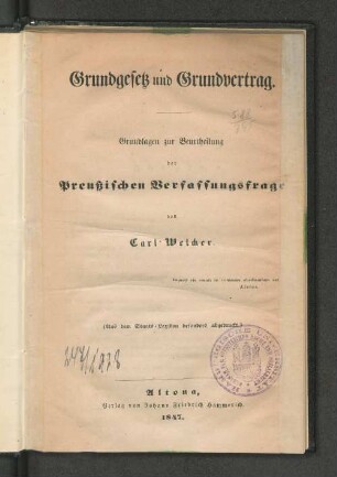 Grundgesetz und Grundvertrag.