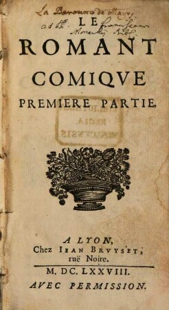 Le Romant Comiqve, 1