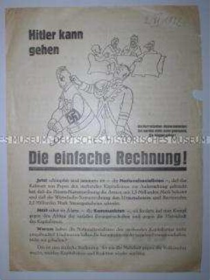 Propagadaflugblatt der SPD zur Reichstagswahl im November 1932