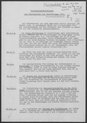 Oberböbingen mit Unterböbingen, Mögglingen und Diaspora: Pfarrbericht 1953