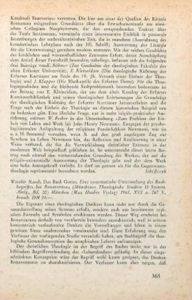 365-367 [Rezension] Rauch, Winthir, Das Buch Gottes