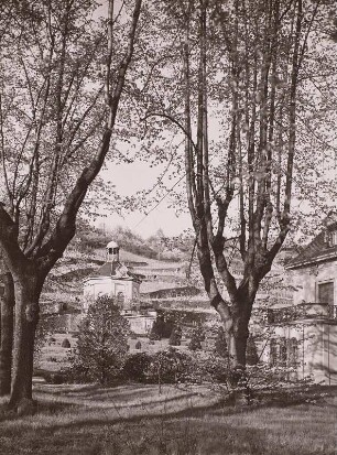 Radebeul, Wackbarths Ruh', Blick zum Belvedere
