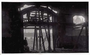 Beim Bau der Kraftwagenhalle