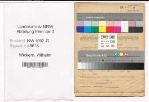 Entnazifizierung Wilhelm Van Wickern, geb. 10.10.1889 (Schneider)
