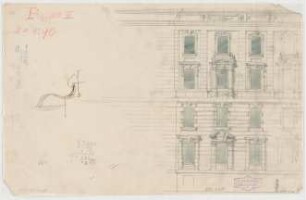 Thiersch, Friedrich von; München; Justizpalast - Fassade (Ansicht); Ornament (Detail)