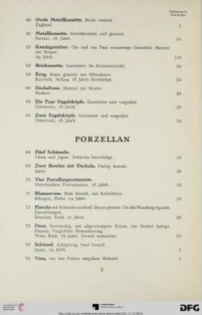 Porzellan (Nr. 68-85)