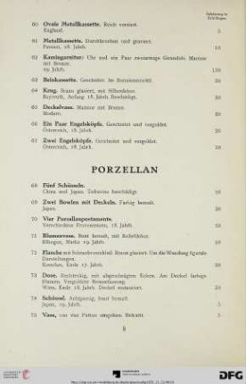 Porzellan (Nr. 68-85)