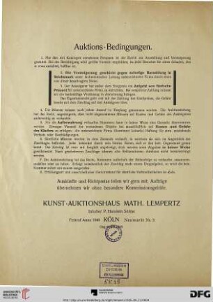 Auktions-Bedingungen
