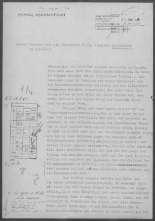 Bronnweiler: Visitationsbericht mit Pfarrbericht 1961