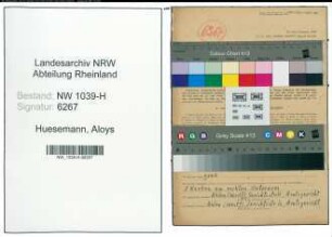 Entnazifizierung Aloys Huesemann , geb. 08.11.1896 (Richter)