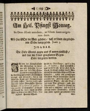 129-150, Am heil. Pfingst Sonntag. - Am heil. Pfingst-Dienstag.