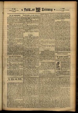 Zweite Ausgabe vom Mittwoch, den 08. Mai 1912.