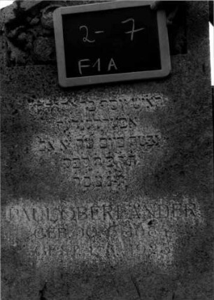 Grabstein F I A/2/7 (Detailaufnahme)