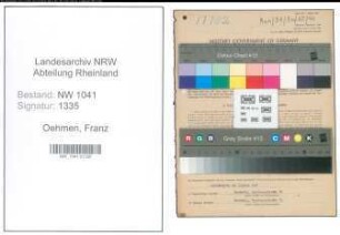 Entnazifizierung Franz Oehmen , geb. 23.12.1896 (Beamter)