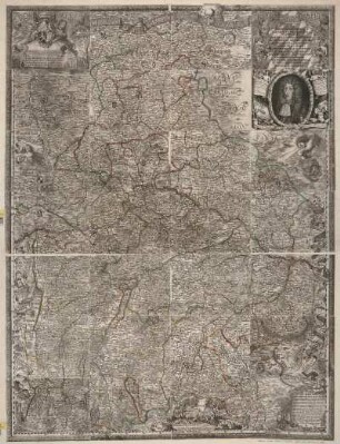 Karte von Bayern, 1:270 000, 1684