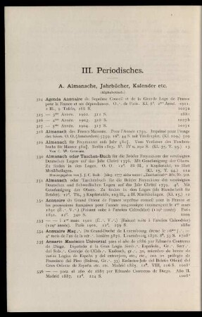 III. Periodisches.