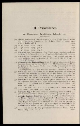 III. Periodisches.