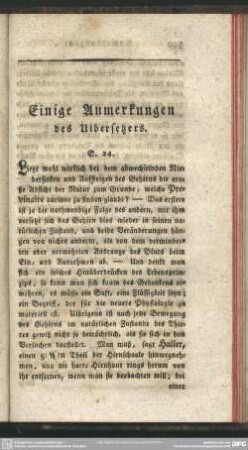 Einige Anmerkungen des Uibersetzers