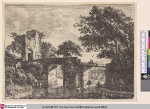 [Landschaft mit zwei Steinbrücken; Two stone bridges]