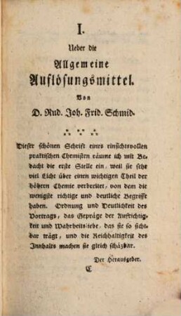 Magazin für die höhere Naturwissenschaft und Chemie. 1, 1. 1784