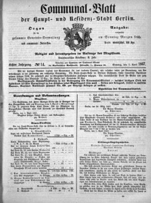 1867,14: No. 14, 7. April 1867
