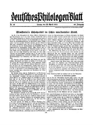 Ministerielle Schulpolitik im Lichte ministerieller Kritik