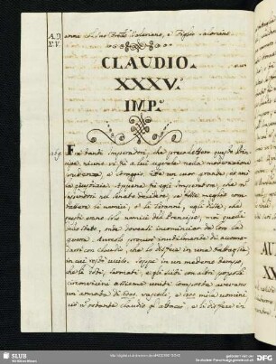 Claudio. XXXV.o Imp.e