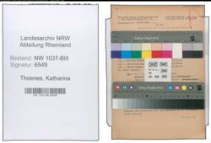 Entnazifizierung Katharina Thoenes , geb. 02.12.1900 ()