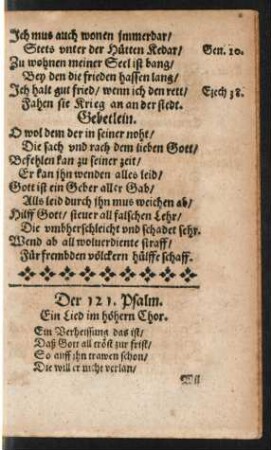 Der 121. Psalm. - Der 130. Psalm.