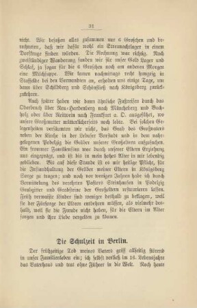 Die Schulzeit in Berlin
