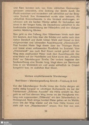 Weitere empfehlenswerte Wanderwege