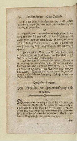 Zwölfte Lection. Vom Audrucke der Zusammensetzung und Theilung